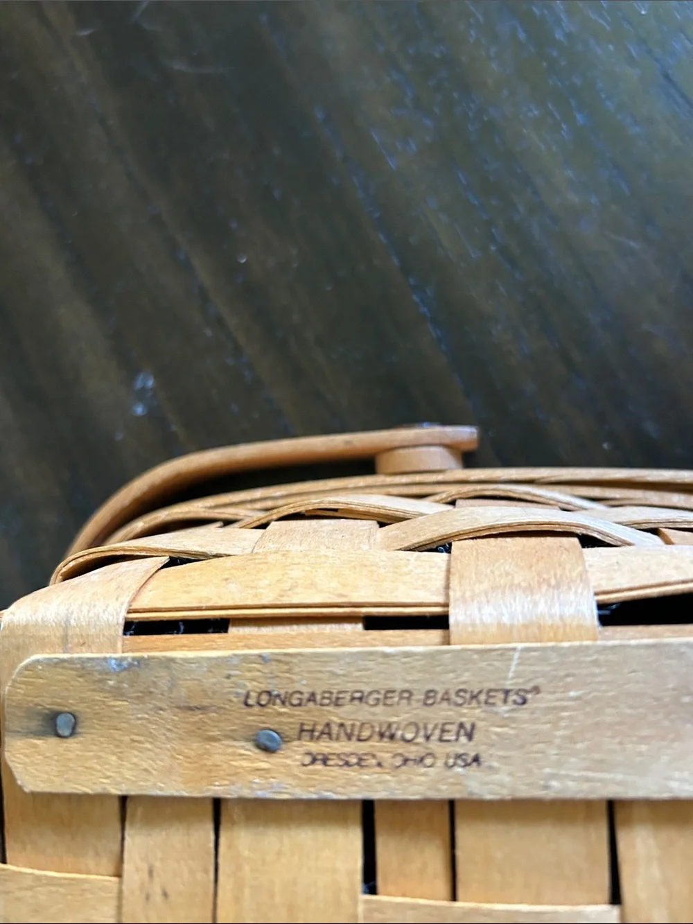 Longaberger Handwoven Basket in Natural Brown Longaberger